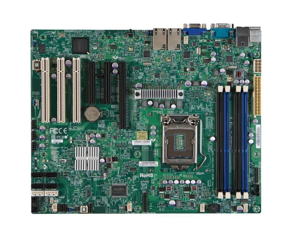 MBD-X9SCA-F-O SuperMicro X9SCA-F Single Socket LGA 1155 Intel C204 PCH Chipset Intel Xeon E3-1200/ E3-1200 v2 2nd/3rd Generation Core i3 / Pentium / Celeron Processors Support DDR3 4x DIMM 4x SATA 3.0Gb/s ATX Server Motherboard (Refurbished)