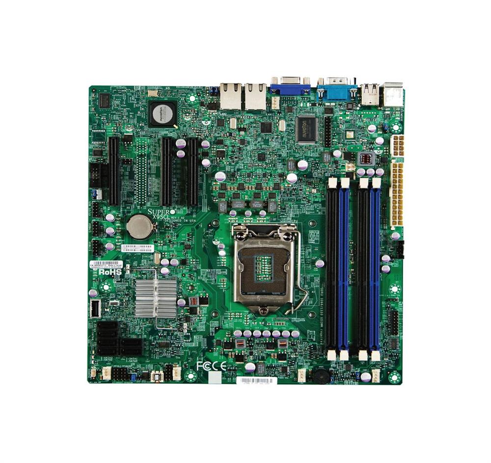 MBD-X9SCL-F-O SuperMicro X9SCL-F Single Socket LGA 1155 Intel Xeon E3-1200/ E3-1200 v2 Series 2nd & 3rd Generation Core i3/ Pentium/ Celeron Processors Support DDR3 4x DIMM 6x SATA2 3.0Gb/s uATX Server Motherboard (Refurbished)
