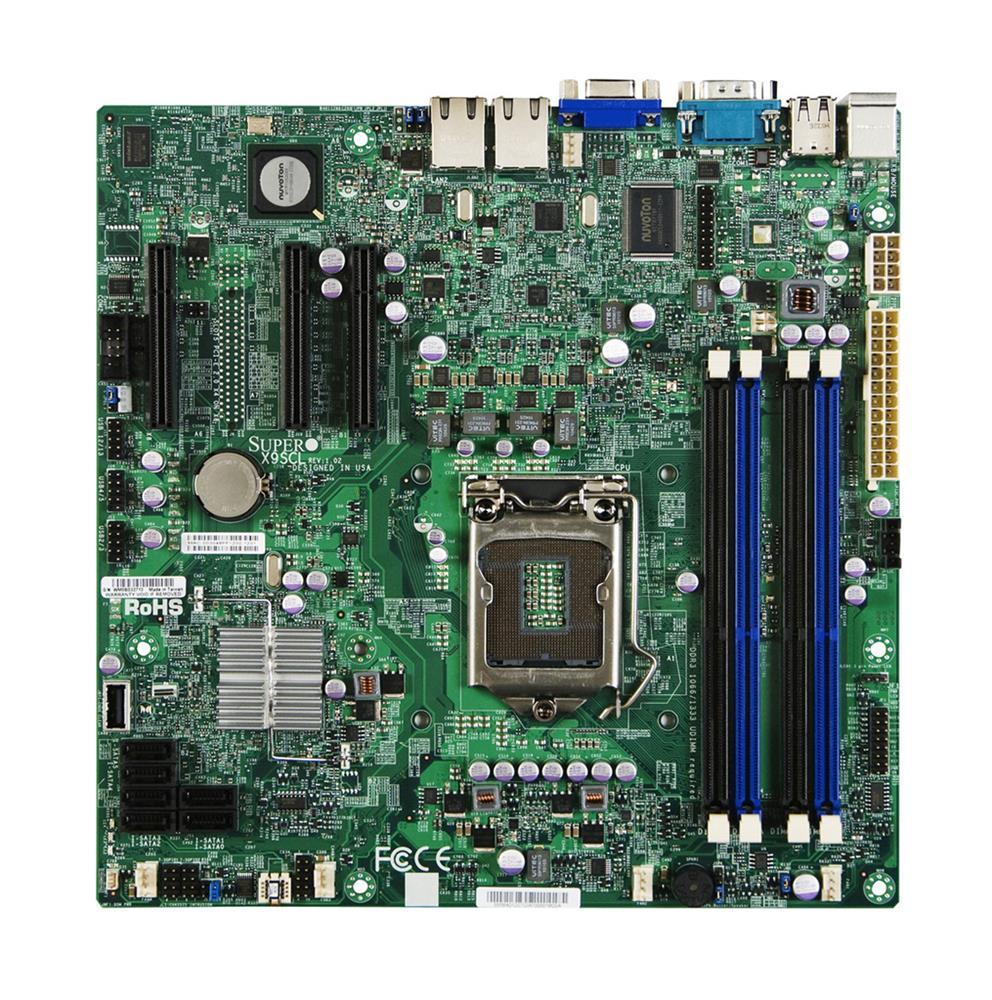 MBD-X9SCL SuperMicro X9SCL Socket LGA 1155 Intel C202 Chipset Intel Xeon E3-1200 & E3-1200 v2 Series/ 2nd/3rd Generation Core i3 / Pentium / Celeron Processors Support DDR3 4x DIMM 6x SATA2 3.0Gb/s uATX Server Motherboard (Refurbished)