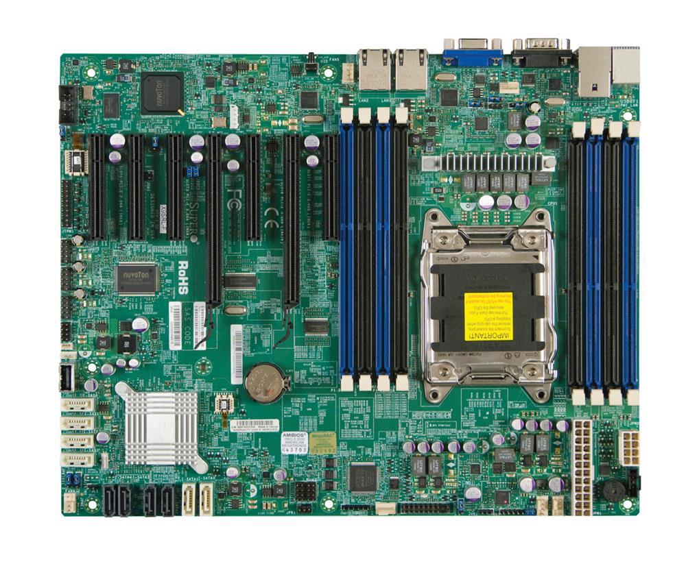 MBD-X9SRL-O-A1 SuperMicro X9SRL Socket LGA 2011 Intel C602 Chipset Intel Xeon E5-2600/1600 & E5-2600/1600 v2 Processors Support DDR3 8x DIMM 2x SATA3 6.0Gb/s ATX Server Motherboard (Refurbished)