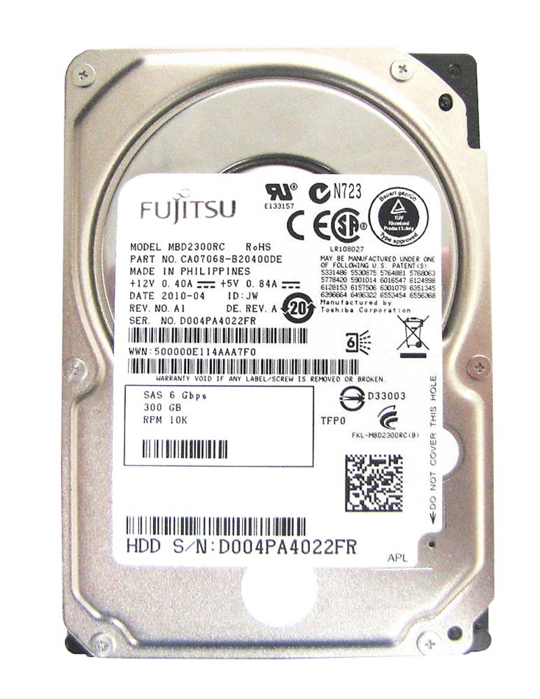 MBD2300RC Fujitsu Enterprise 300GB 10000RPM SAS 6Gbps 16MB Cache 2.5-inch Internal Hard Drive