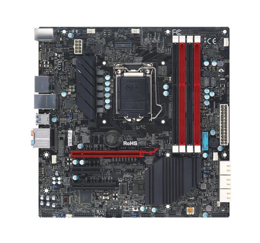 MBDC7Z97MO SuperMicro C7Z97-M Socket LGA 1150 Intel Z97 Chipset 4th Generation Core i7 / i5 / i3 Processors Support DDR3 4x DIMM 6x SATA3 6.0Gb/s Micro-ATX Motherboard (Refurbished)