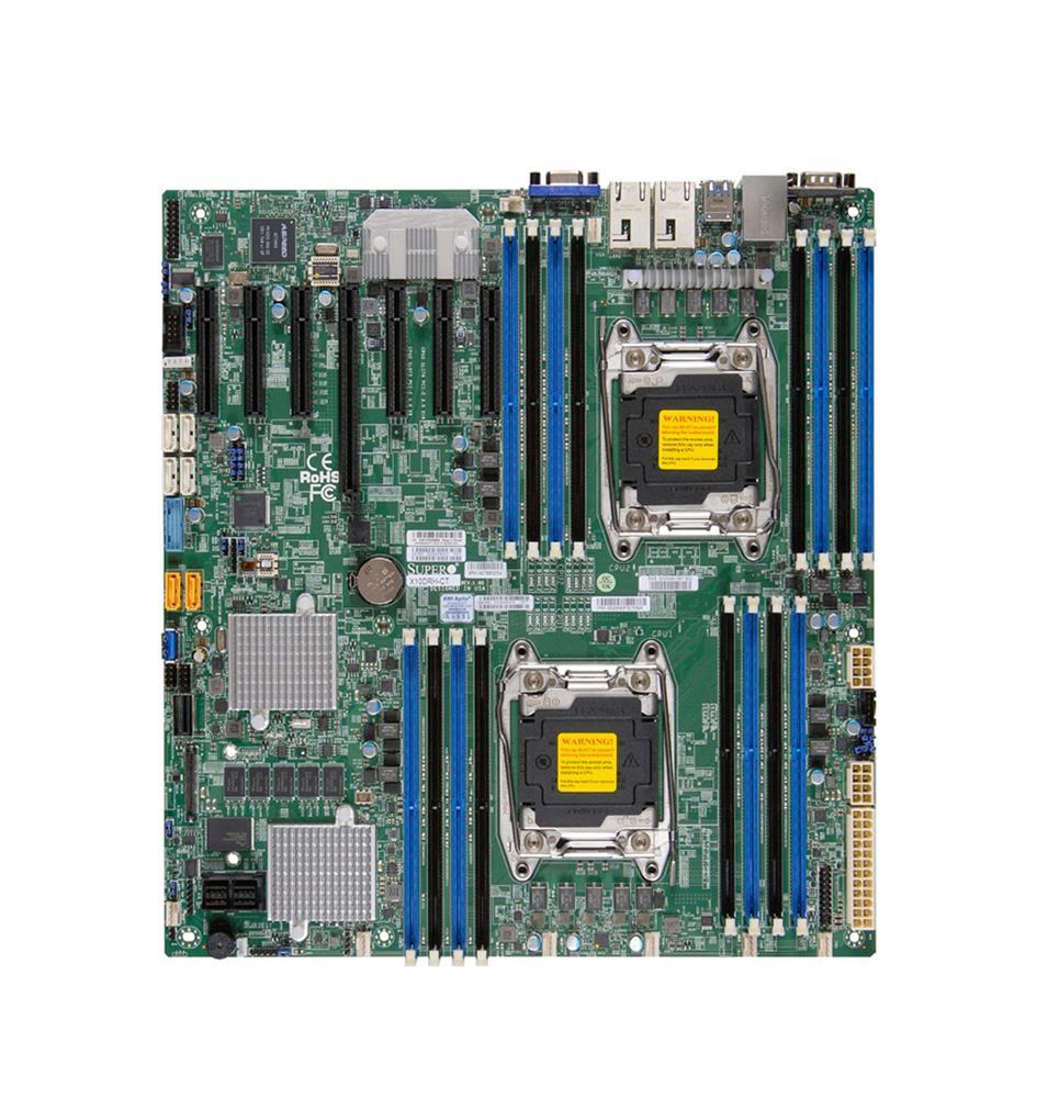 MBDX10DRHCTO SuperMicro X10DRH-CT Dual Socket R3 LGA 2011 Xeon E5-2600 v4 / v3 Intel C612 Chipset DDR4 16 x DIMM 10 x SATA 6Gbps 8 x SAS 12Gbps E-ATX Server Motherboard (Refurbished)