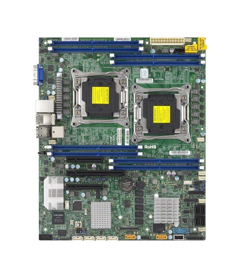 MBDX10DRLCT SuperMicro X10DRL-CT Dual Socket R3 LGA 2011 Xeon E5-2600 v4 / v3 Intel C612 Chipset DDR4 8 x DIMM 6 x SATA 6Gbps 8 x SAS 12Gbps ATX Server Motherboard (Refurbished)