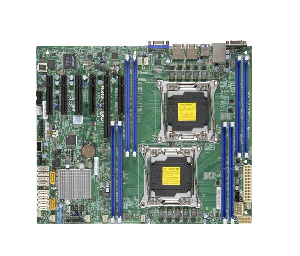 MBDX10DRLIT SuperMicro X10DRL-iT Dual Socket R3 LGA 2011 Xeon E5-2600 v4 / v3 Intel C612 Chipset DDR4 8 x DIMM 6 x SATA 6Gbps ATX Server Motherboard (Refurbished)