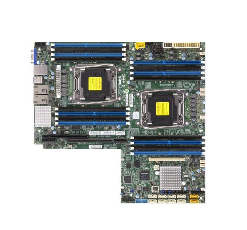 MBDX10DRWITO SuperMicro X10DRW-IT Dual Socket R3 LGA 2011 Xeon E5-2600 v4 / v3 Intel C612 Chipset DDR4 16 x DIMM 10 x SATA 6Gbps Proprietary WIO Server Motherboard (Refurbished)