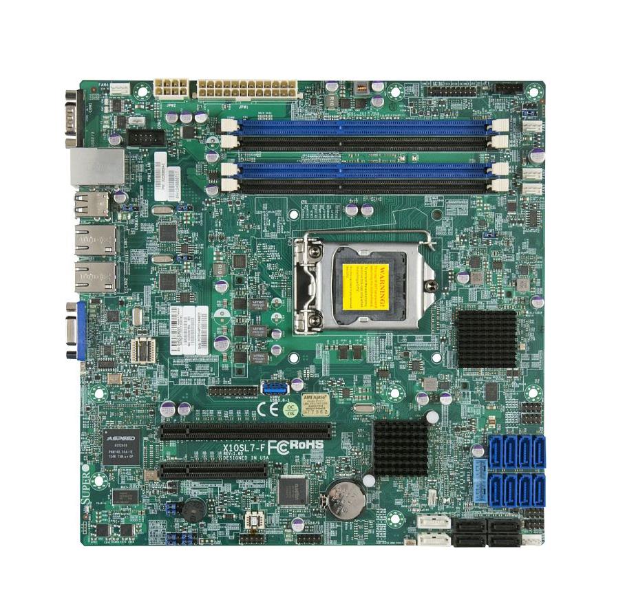MBDX10SL7FB SuperMicro X10SL7-F Single socket H3 LGA-1150 Intel C222 Express PCH Xeon E3-1200 v3/ 4th Gen Core i3/ Pentium/ Celeron Processors Support Micro-ATX Server Motherboard (Refurbished)