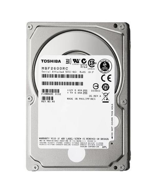 MBF2600RC-HPE Toshiba Enterprise 600GB 10000RPM SAS 6Gbps 16MB Cache 2.5-inch Internal Hard Drive