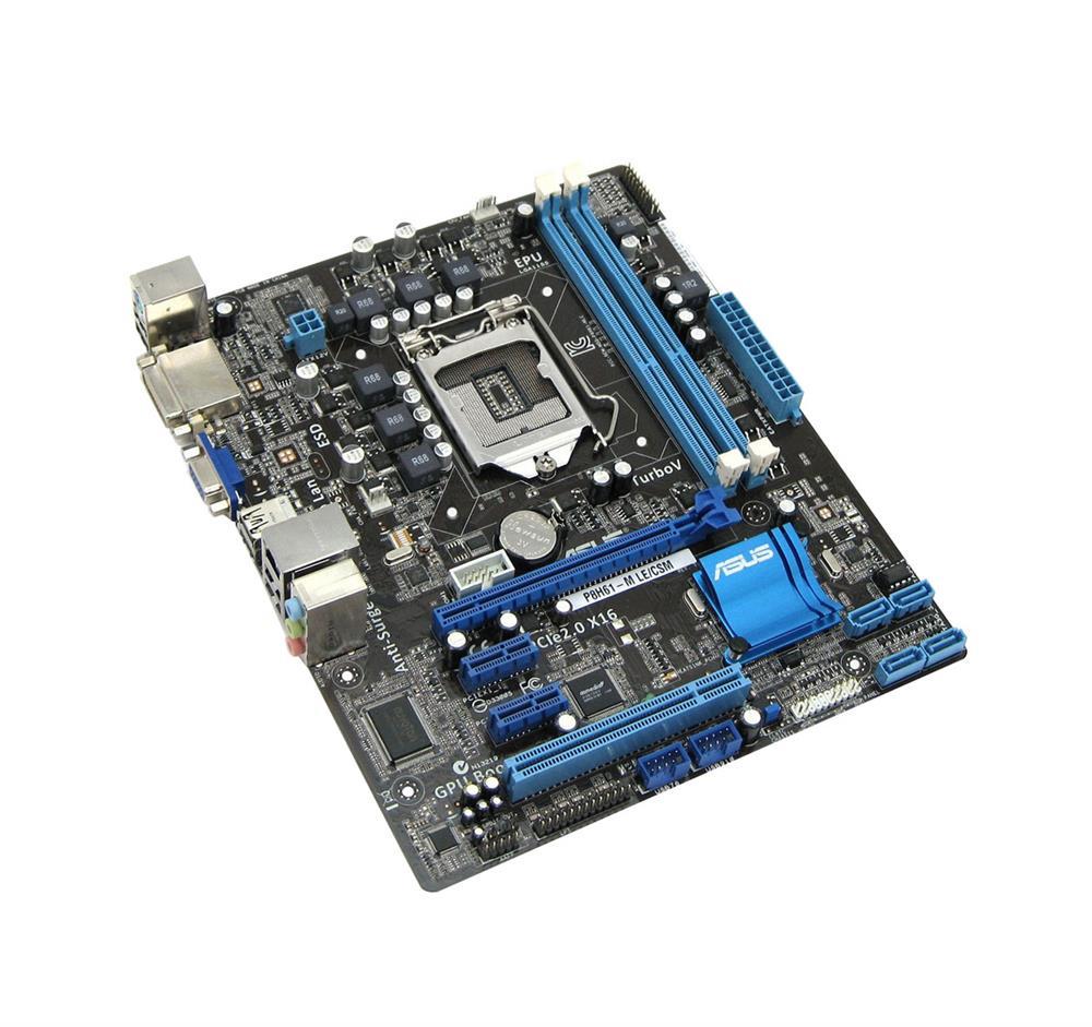 MBH61MESC ASUS P8H61-M LE/CSM R2.0 Socket LGA 1155 Intel H61 Chipset 3rd/2nd Generation Core i7 / i5 / i3 / Pentium / Celeron Processors Support DDR3 2x DIMM 4x SATA 3.0Gb/s Micro-ATX Motherboard (Refurbished)