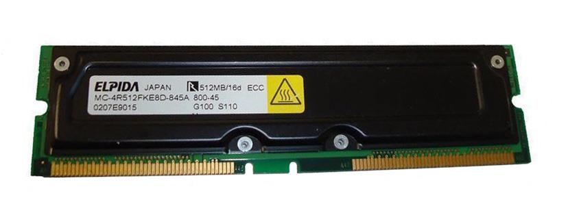 MC-4R512FKE8D-845A Elpida 512MB PC800 800MHz 45ns ECC 184-Pin RDRAM RIMM Memory Module