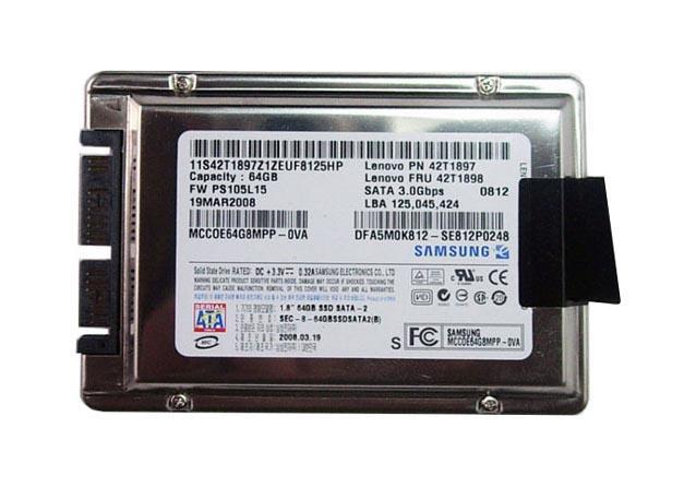 MCC0E64G8MPP-0VA00 Samsung PS410 Series 64GB SLC SATA 3Gbps 1.8-inch Internal Solid State Drive (SSD)