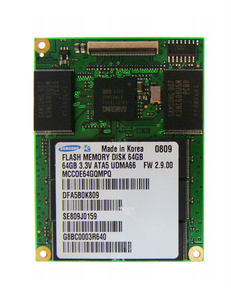 MCC0E64GQMPQ Samsung SATA 8Mm 64GB 1.8In SSD