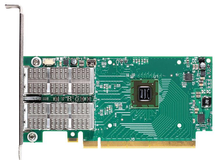 MCX354A-FCBT Mellanox ConnectX-3 Dual-Ports 56Gbps QSFP+ 10 Gigabit Ethernet PCI Express 3.0 x8 Network Adapter with VPI