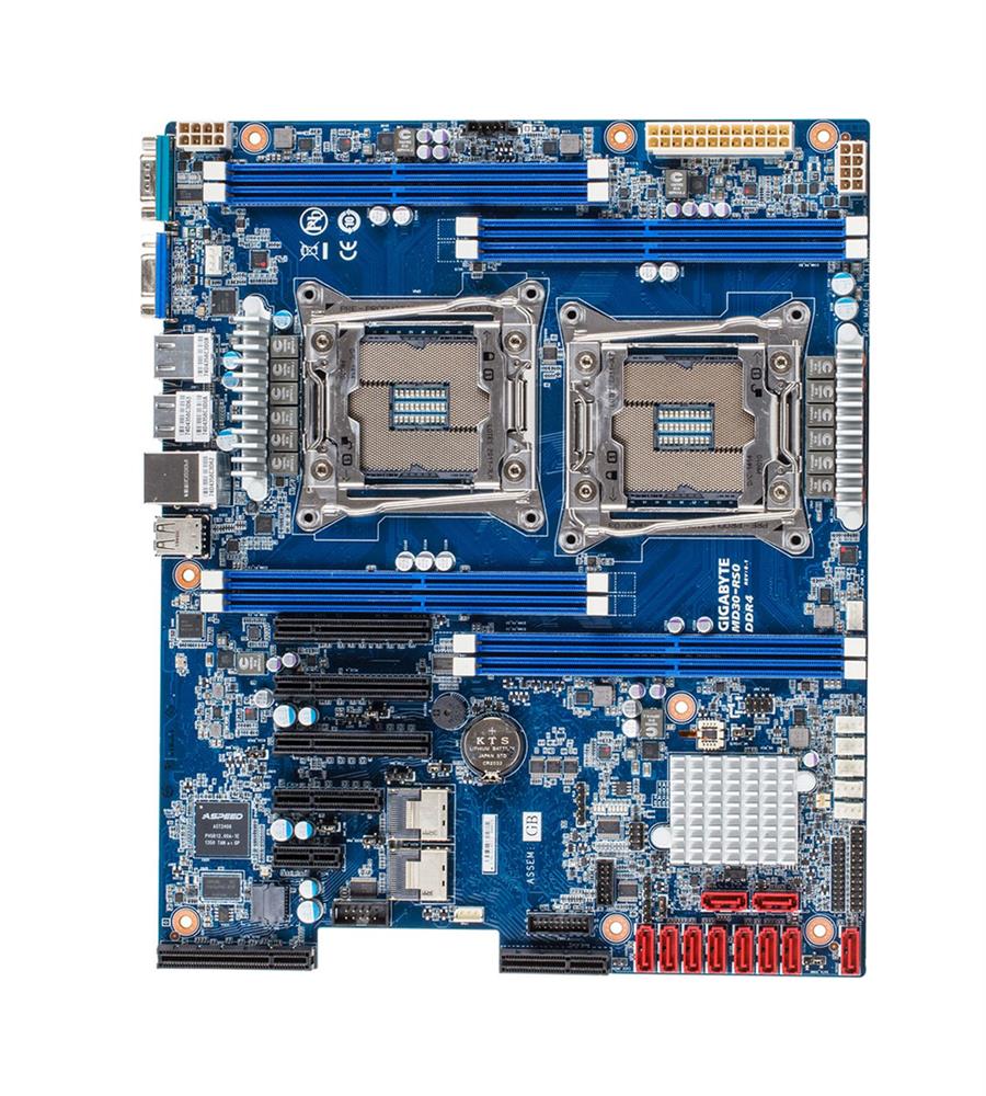 MD30-RS0 Gigabyte Socket Dual LGA 2011-3 Intel C612 Chipset Intel Xeon E5-2600 V3/ V4 Processors Support DDR4 8x DIMM 9x SATA 6.0Gb/s ATX Server Motherboard (Refurbished)
