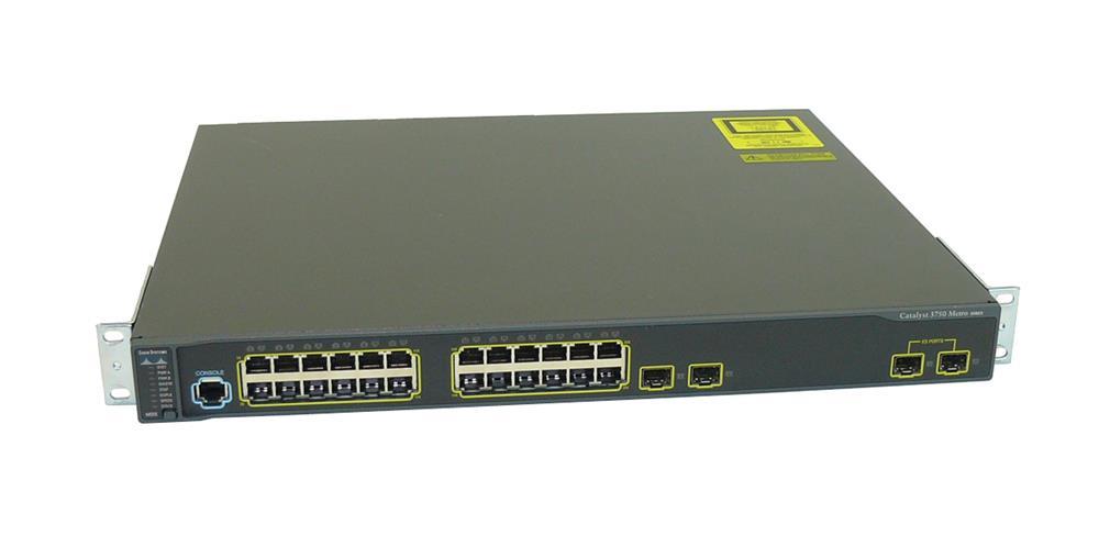 ME-C3750-24TEMD-RF Cisco Catalyst 3750-24TE-MD Metro Ethernet Switch 24 x 10/100Base-TX LAN (Refurbished)