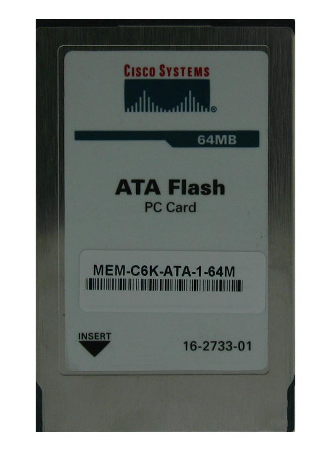 MEM-C6K-ATA-1-64M Cisco 64MB PCMCIA ATA Flash Memory for Catalyst 6000 / 6500 Supervisor Engine II Series P/N