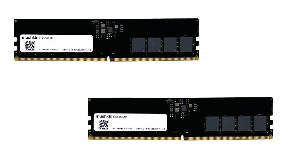 MES5U480FD16GX2 Mushkin 32GB Kit (2 X 16GB) PC5-38400 DDR5-4800MHz Non-ECC Unbuffered CL40 288-Pin UDIMM 1.1V Dual Rank Memory Module