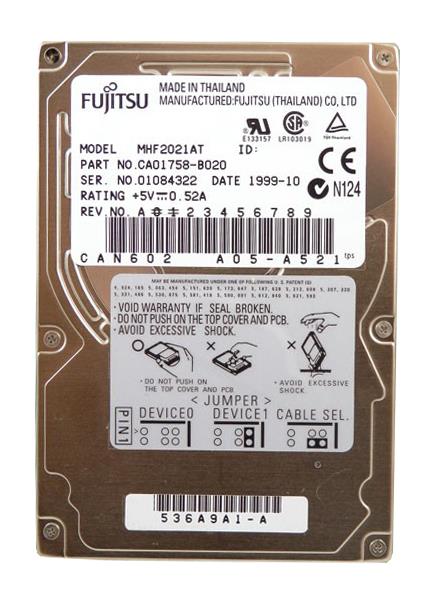 MHF2021AT Fujitsu Mobile 2.1GB 4200RPM ATA-33 512KB Cache 2.5-inch Internal Hard Drive