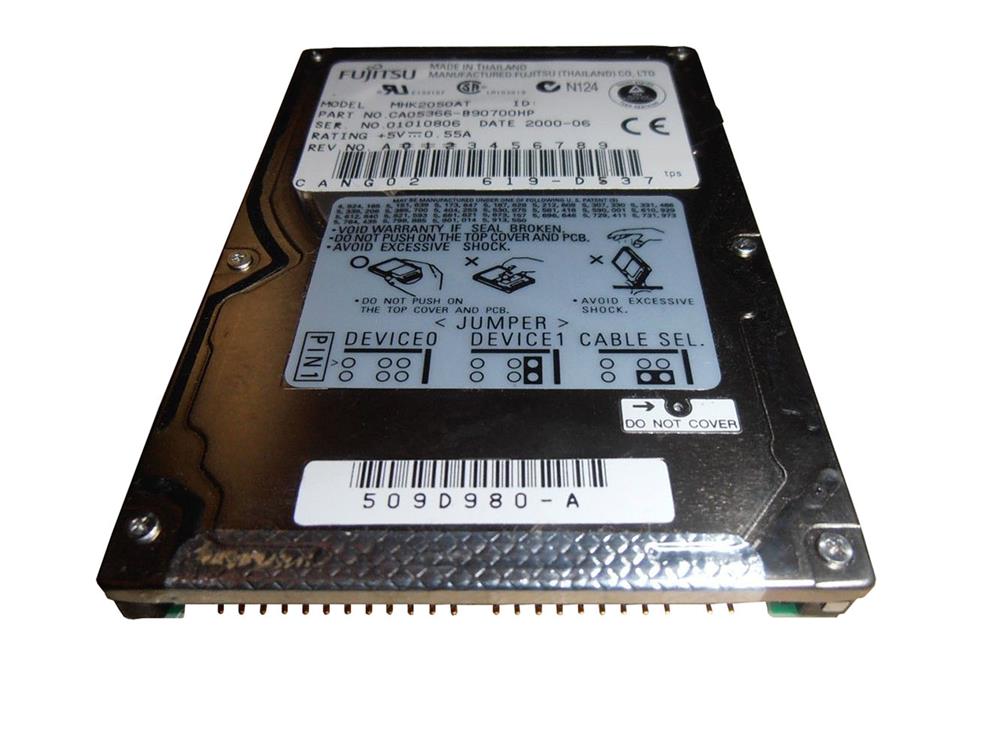 MHK2050AT Fujitsu Mobile 5GB 4200RPM ATA-66 512KB Cache 2.5-inch Internal Hard Drive