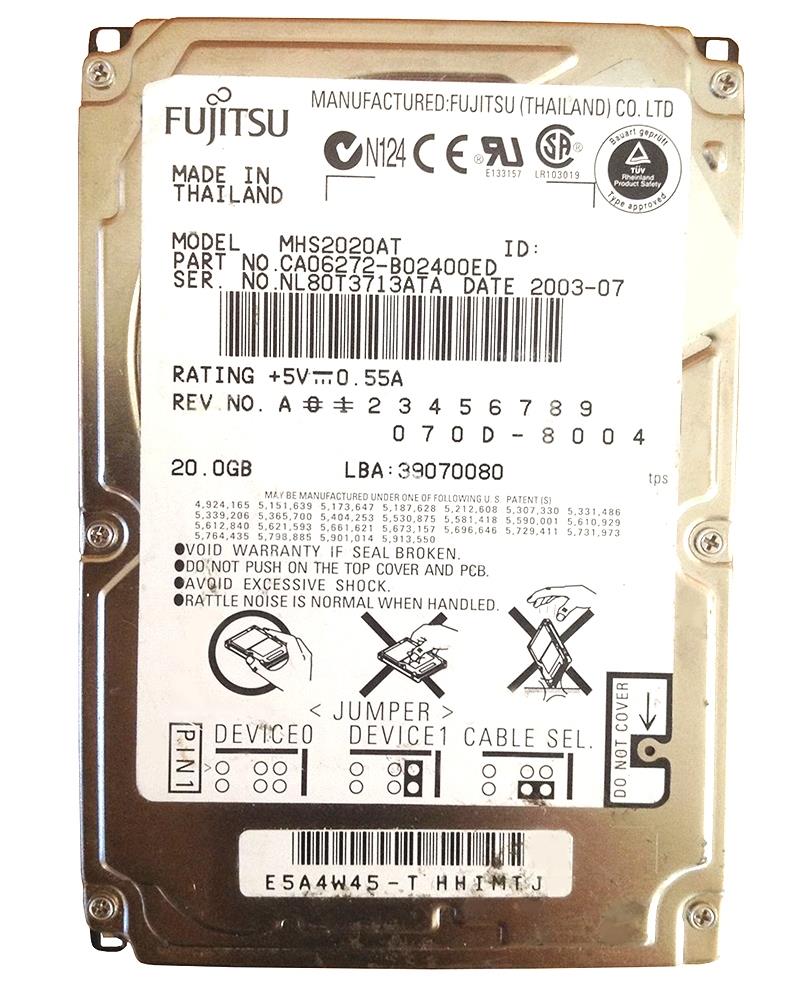 MHS2020AT Fujitsu Mobile 20GB 4200RPM ATA-100 2MB Cache 2.5-inch Internal Hard Drive