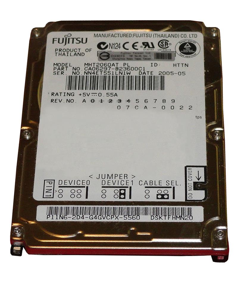 MHT2060AT Fujitsu Mobile 60GB 4200RPM ATA-100 2MB Cache 2.5-inch Internal Hard Drive
