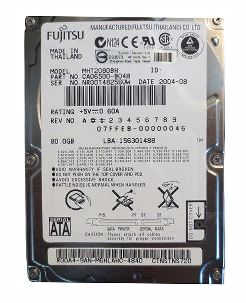MHT2080BH Fujitsu Mobile 80GB 5400RPM SATA 1.5Gbps 8MB Cache 2.5-inch Internal Hard Drive