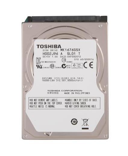 MK1676GSXN Toshiba 160GB 5400RPM SATA 3Gbps 8MB Cache 2.5-inch Internal Hard Drive