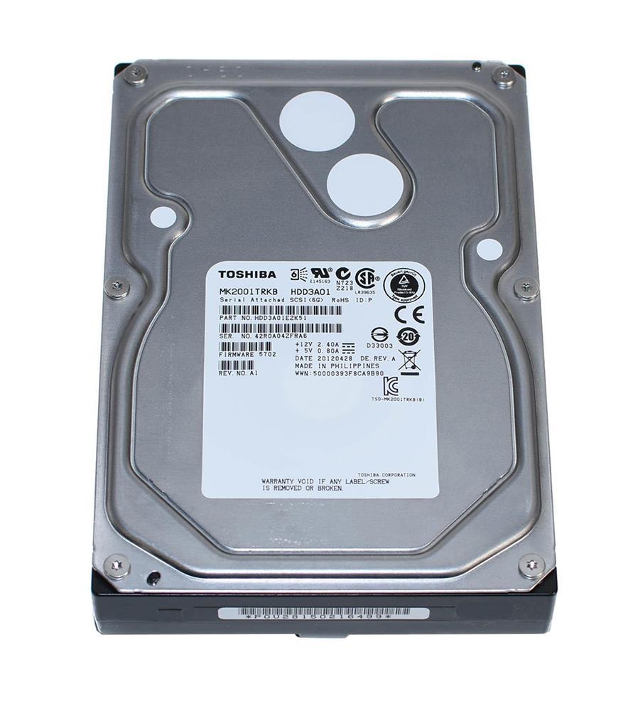 MK2001TRKB-3YR Toshiba Enterprise 2TB 7200RPM SAS 6Gbps 16MB Cache 3.5-inch Internal Hard Drive