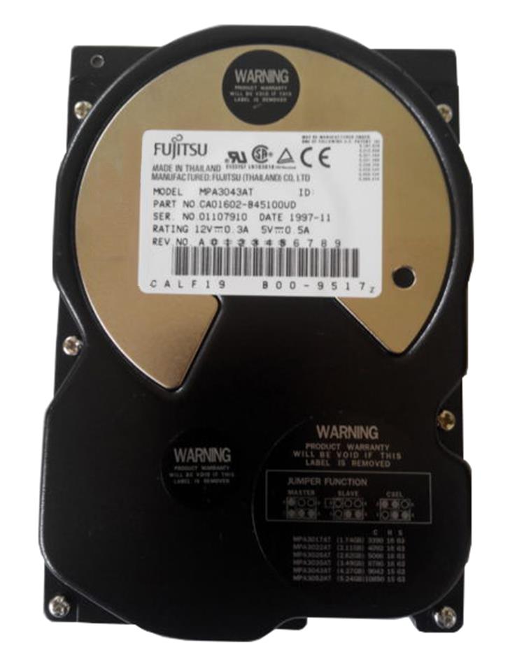 MPA3043AT Fujitsu Desktop 4.3GB 5400RPM ATA-33 128KB Cache 3.5-inch Internal Hard Drive