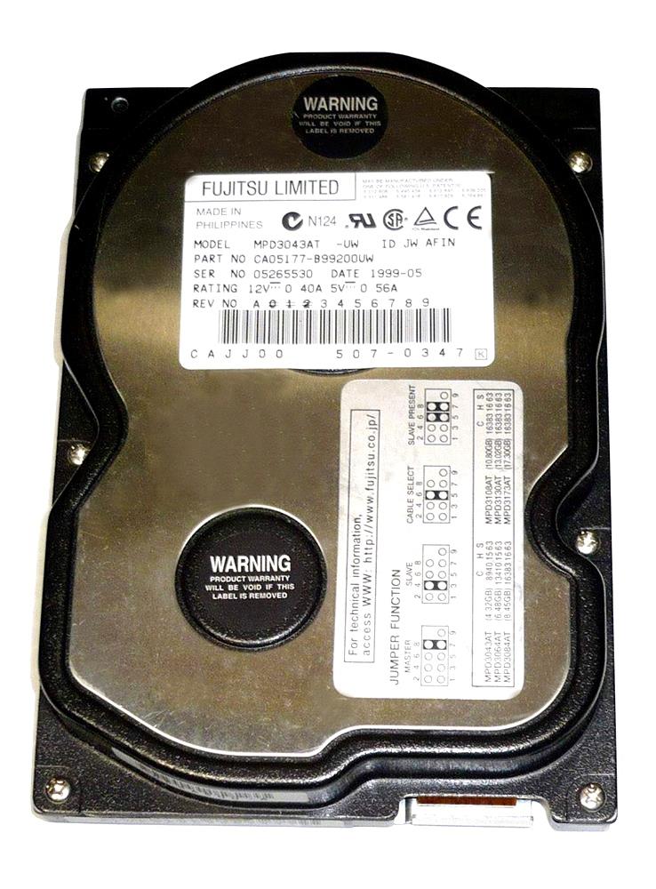 MPD3043AT Fujitsu Desktop 4.3GB 5400RPM ATA-33 512KB Cache 3.5-inch Internal Hard Drive