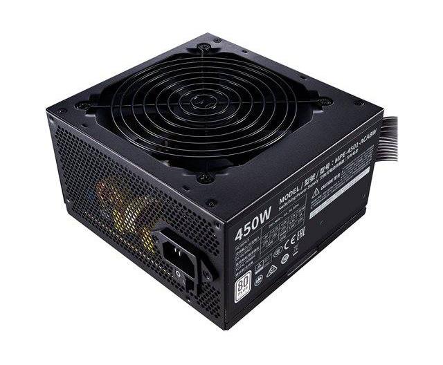 MPE-4501-ACAAW-EU Cooler Master MWE White 450-Watts 100-240V AC 8-4A 50-60Hz 80-Plus Standard ATX Power Supply