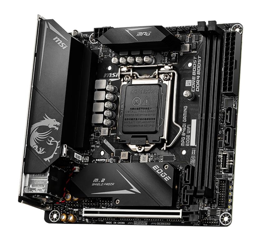 MPG B460I GAMING EDGE WIFI MSI Socket LGA 1200 Intel B460 Chipset Core i9 Processors Support DDR4 2x DIMM 4x SATA3 6.0Gb/s Mini-ITX Motherboard (Refurbished)