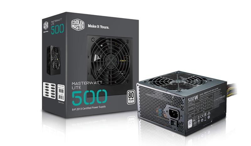 MPX-5001-ACAAW-US Cooler Master 500-Watts ATX12V 24-Pin 80% Efficiency 80 Plus Certified Power Supply
