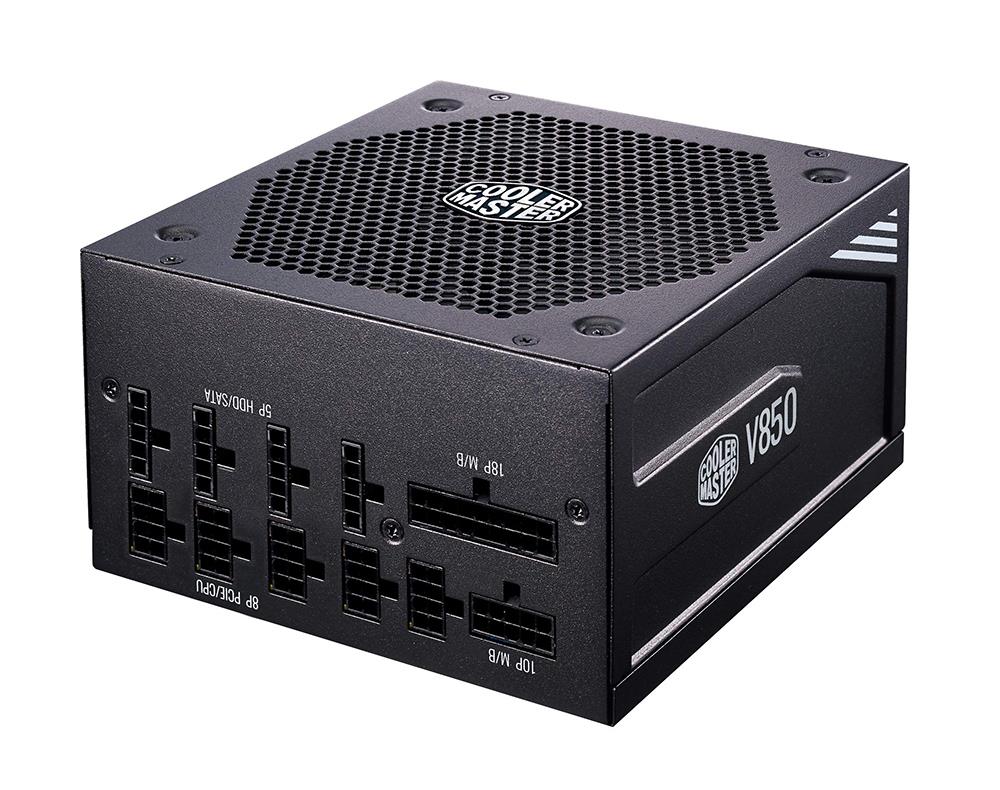 MPY-850V-AFBAG-ST Cooler Master V 850-Watts 100-240V AC 13-6A 50-60Hz 80-Plus Gold Full Modular ATX Power Supply
