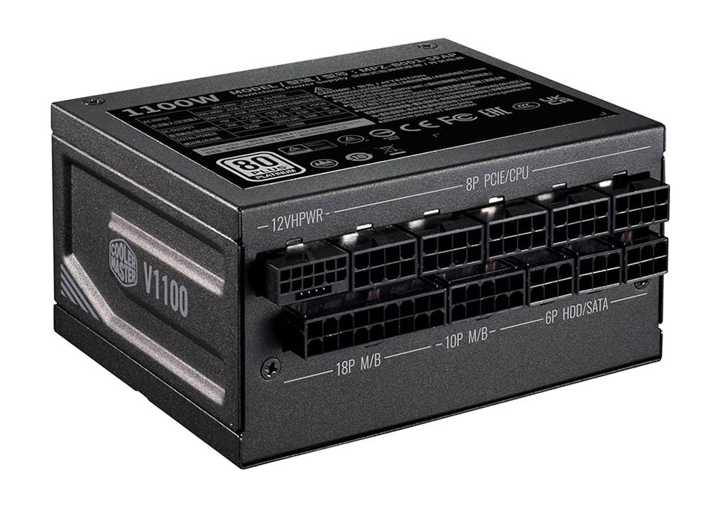 MPZ-B001-SFAP-BUS Cooler Master V 1100-Watts 100-240V AC 14-6.5A 50-60Hz 80-Plus Platinum SFX Power Supply
