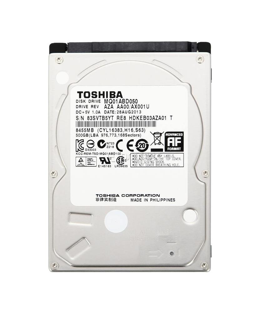 MQ01ABD050-A1 Toshiba Mobile 500GB 5400RPM SATA 3Gbps 8MB Cache (512e) 2.5-inch Internal Hard Drive
