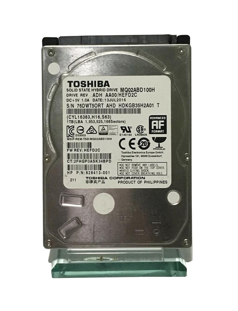 MQ02ABD100H Toshiba Mobile SSHD 1TB 5400RPM SATA 6Gbps 64MB Cache (512e) 8GB MLC SSD 2.5-inch Internal Hybrid Hard Drive
