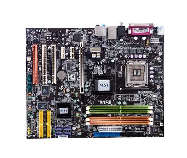MS-7176-010 MSI LGA-775 Socket Dual-Core 1066mhz DDR2 4xhi-Speed Usb System Board (Refurbished)