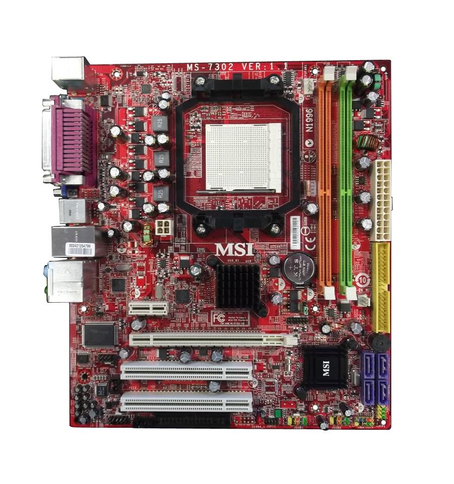 MS-7302 MSI Socket AM2+ AMD 785V + SB700 Chipset AMD Phenom/ AMD Athlon/ AMD Sempron Processors Support DDR2 2x DIMM 4x SATA2 Micro-ATX Motherboard (Refurbished) 