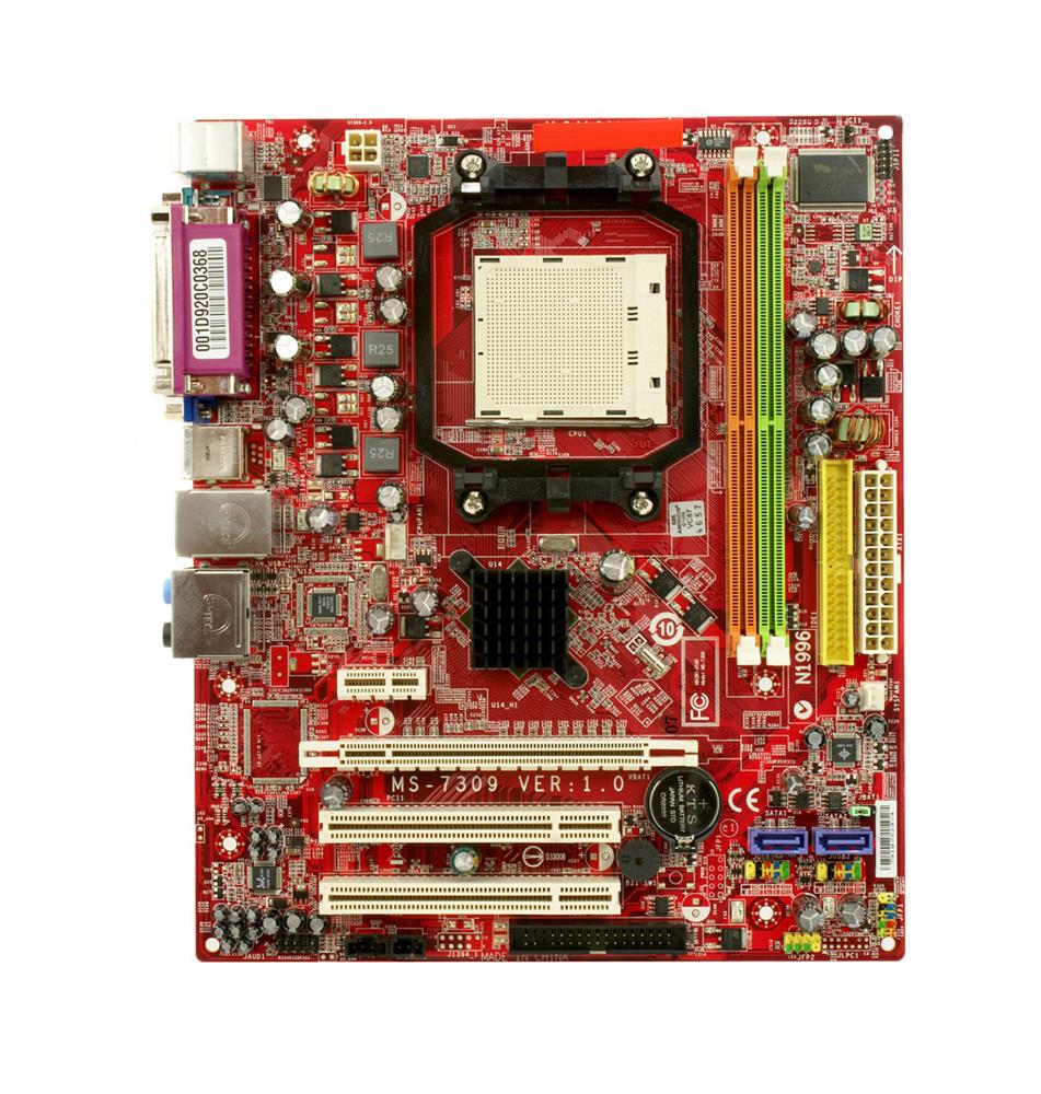 MS-7309 MSI Socket AM2+/AM2 Nvidia GeForce 6100/ nForce 430 Chipset AMD Phenom/ AMD Athlon 64/ Athlon 64 X2 Processors Support DDR2 2x DIMM 2x SATA2 3.0Gb/s Micro-ATX Motherboard (Refurbished)