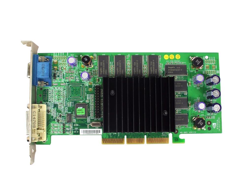 MS-8851 Nvidia GeForce3 Ti200 64MB DDR TV Out AGP 4x Video Graphics Card