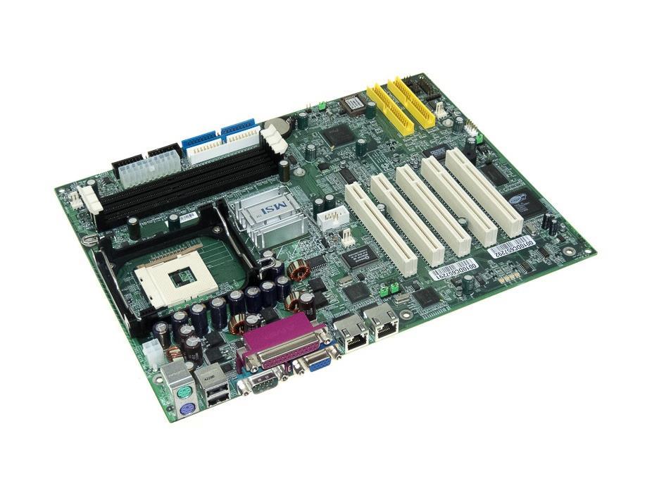 MS-9120 MSI 845 Master-LR Socket 478 Intel 845 Chipset Pentium 4 Processors Support DDR 3x DIMM 2x ATA-100 ATX Motherboard (Refurbished)