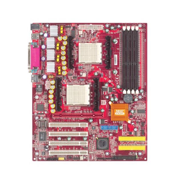 MS-9130 MSI Socket Dual 940 VIA K8T800 + VT8237 Chipset AMD Dual/Single AMD Opteron Processors Support DDR 4x DIMM 2x SATA 1.50Gb/s ATX Motherboard (Refurbished)