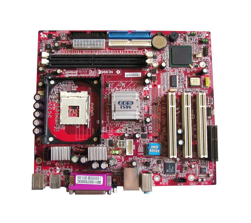 MS7057 MSI Motherboard Intel Celeron 2.4GHz 512MB Ram/0HDd Post (Refurbished)