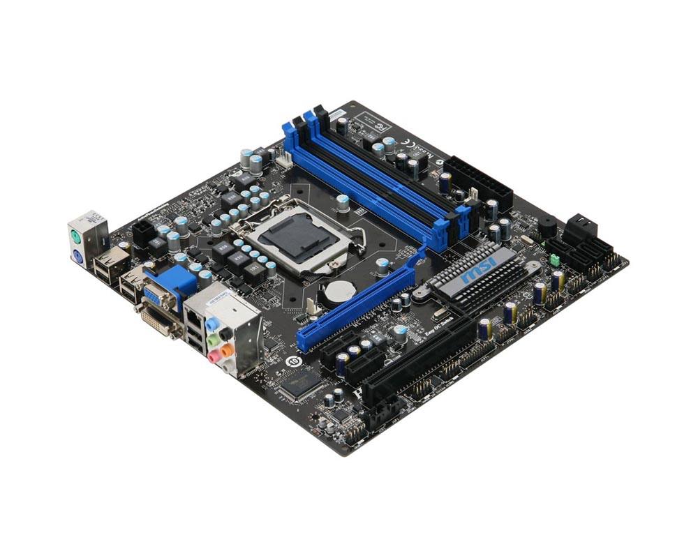 MSI-H55M-P33 MSI H55M-P33 Socket LGA 1156 Intel H55 Chipset Core i7 / i5 / i3 / Pentium Processors Support DDR3 4x DIMM 6x SATA 3.0Gb/s Micro-ATX Motherboard (Refurbished)