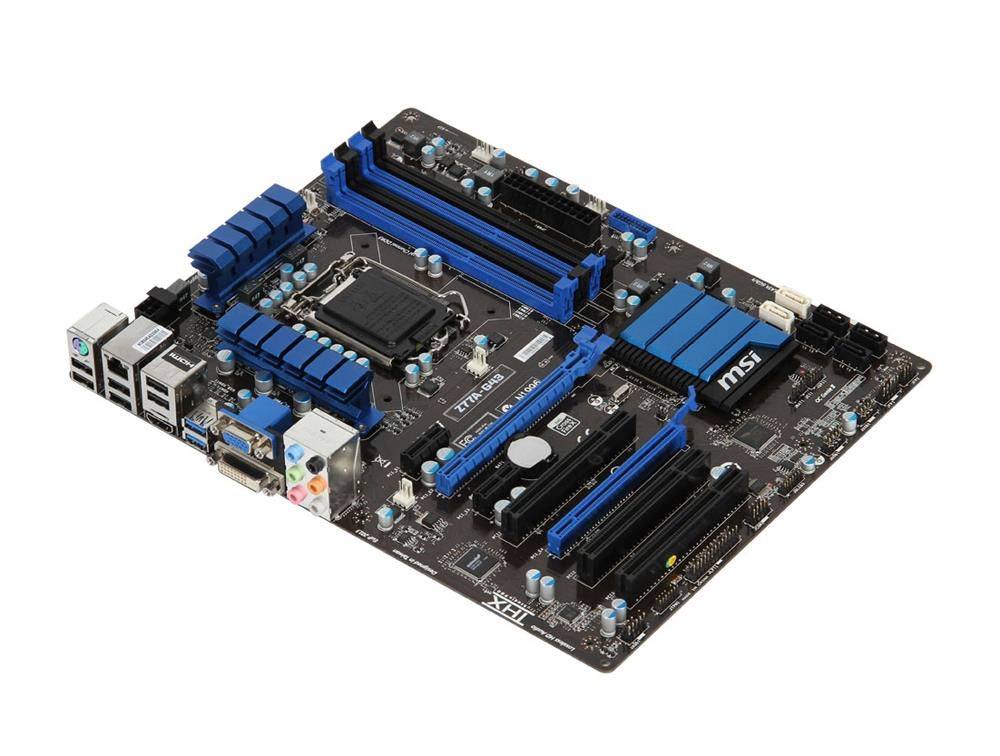 MSI-Z77A-G43 MSI Z77A-G43 Socket LGA 1155 Intel Z77 Chipset Core i7 / i5 / i3 Processors Support DDR3 4x DIMM 4x SATA 3.0Gb/s ATX Motherboard (Refurbished) Z77A-G43