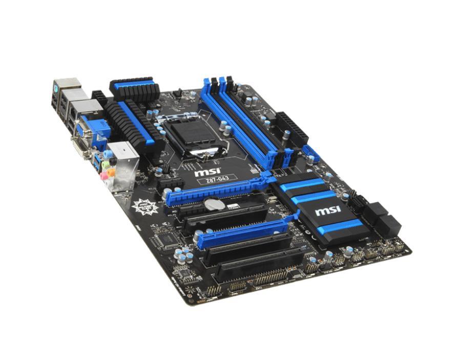 MSI-Z87-G43 MSI PC Mate Motherboard LGA1150 Intel Z87 DDR3 Vga DVI-d (Refurbished)