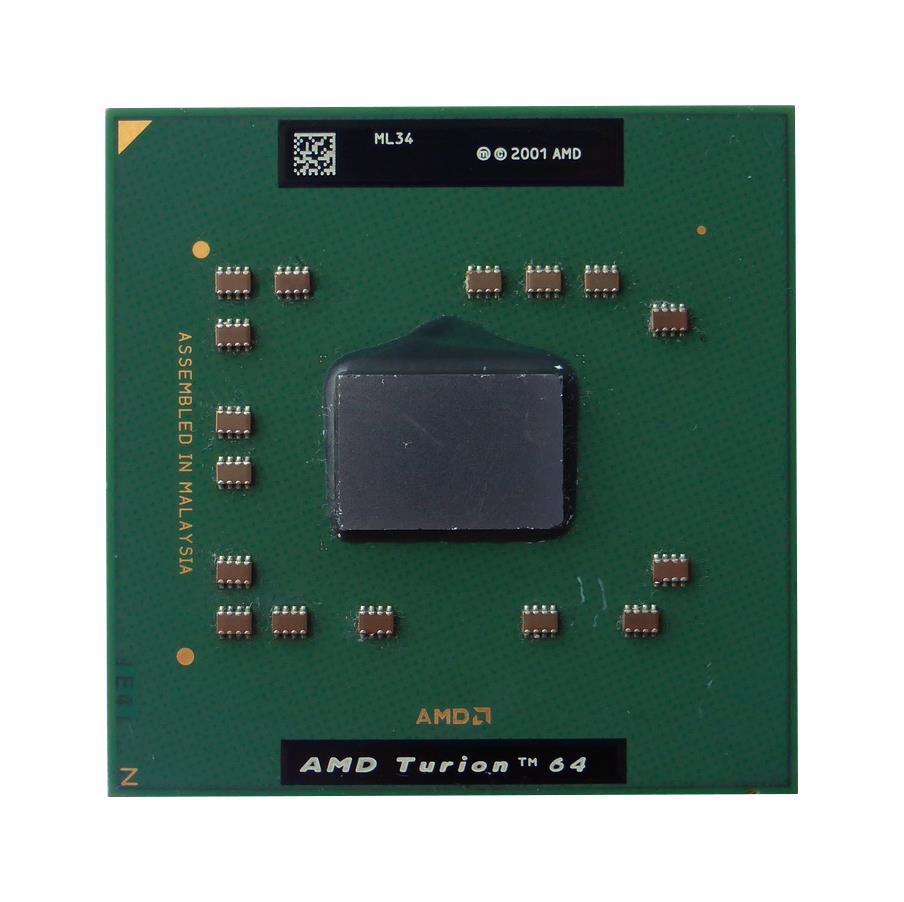 MSP/TMDML34BKX5LD AMD Turion 64 ML-34 1-Core 1.80GHz 800MHz FSB HT 1MB L2 Cache Socket 754 Mobile Processor
