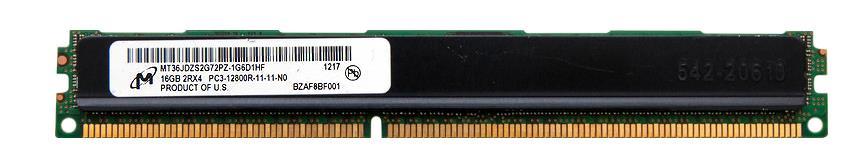 MT36JDZS2G72PZ-1G6D1 Micron 16GB PC3-12800 DDR3-1600MHz ECC Registered CL11 240-Pin DIMM Very Low Profile (VLP) Memory Module