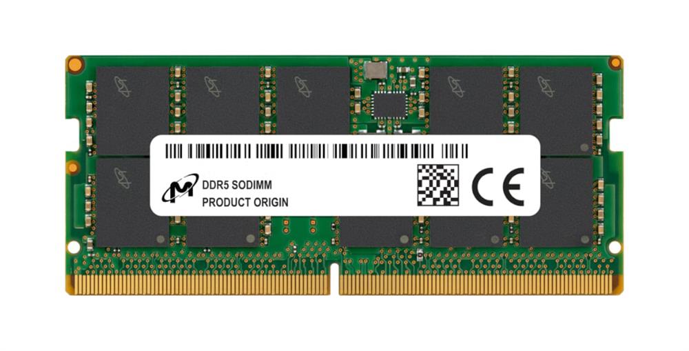 MT48ES16A1 Micron 16GB PC5-38400 DDR5-4800MHz ECC Unbuffered CL40 262-Pin SoDIMM 1.1V Single Rank Memory Module